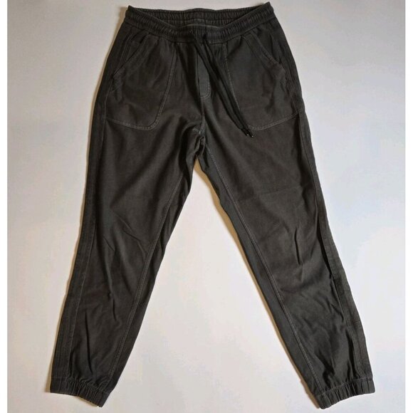 ATHLETA WOMENS PALM GREEN ELASTIC WAIST FARALLON JOGGER PANTS 8 Palm Pockets - Picture 2 of 9